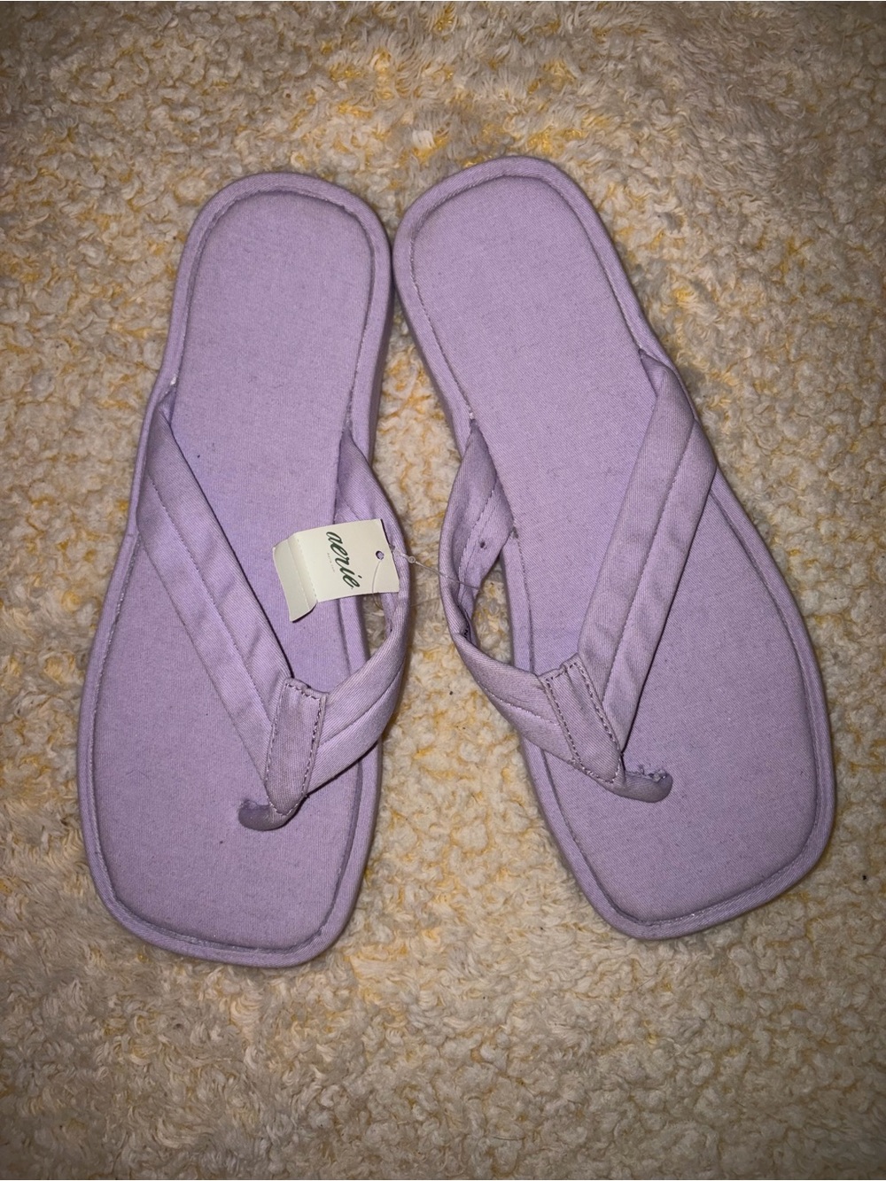Aerie Lavender Flip Flop Sandals Women's Size 9 New With Tags Casual Summer